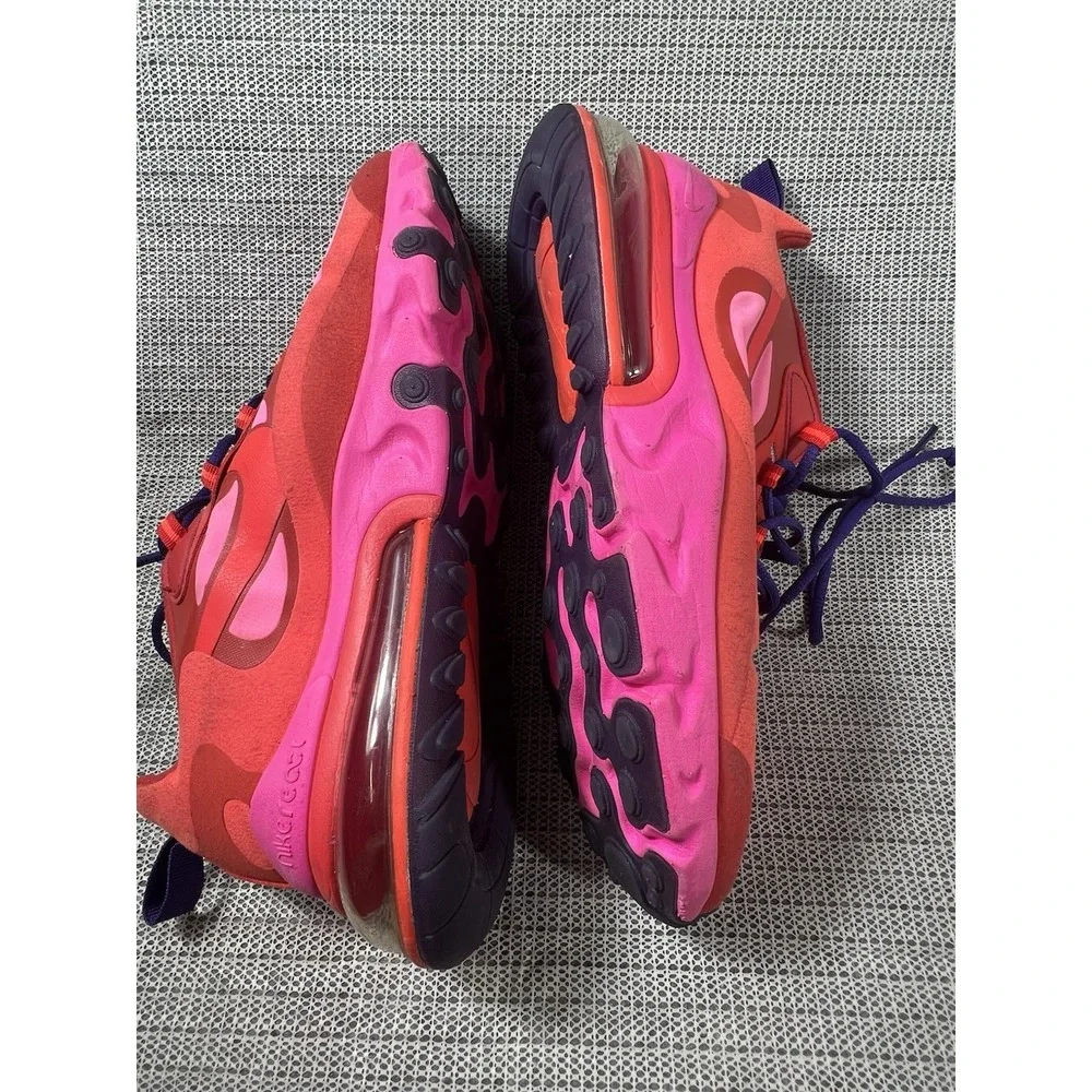 Nike Air Max 270 React AT6174-600 Mystic Red Pink‎ Blast Sneaker Synthetic US-8